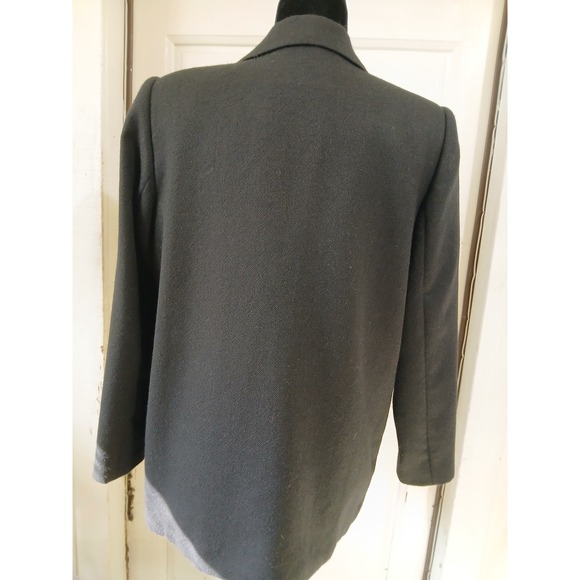 Sag Harbor Petite Blazer 12P Black Wool Blend Single Button Classic Fit - Picture 5 of 6